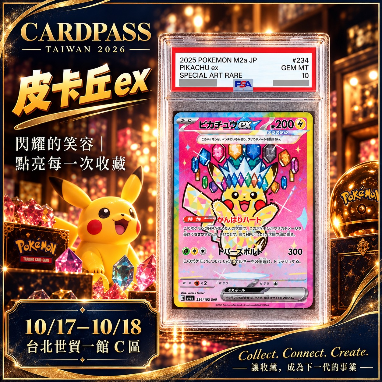 皮卡丘 ex CARDPASS 會場收藏宣傳圖